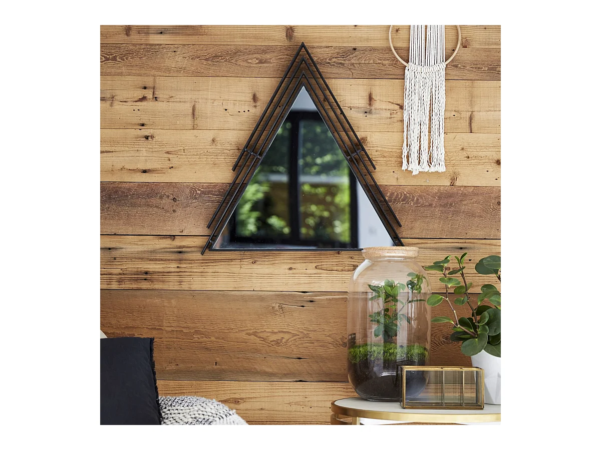 Miroir triangulaire en métal peint Maho 60