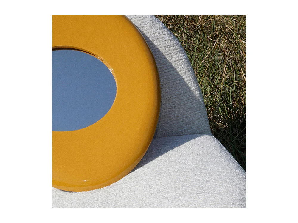 Vinta - Miroir en aluminium 39,5x51cm - Jaune