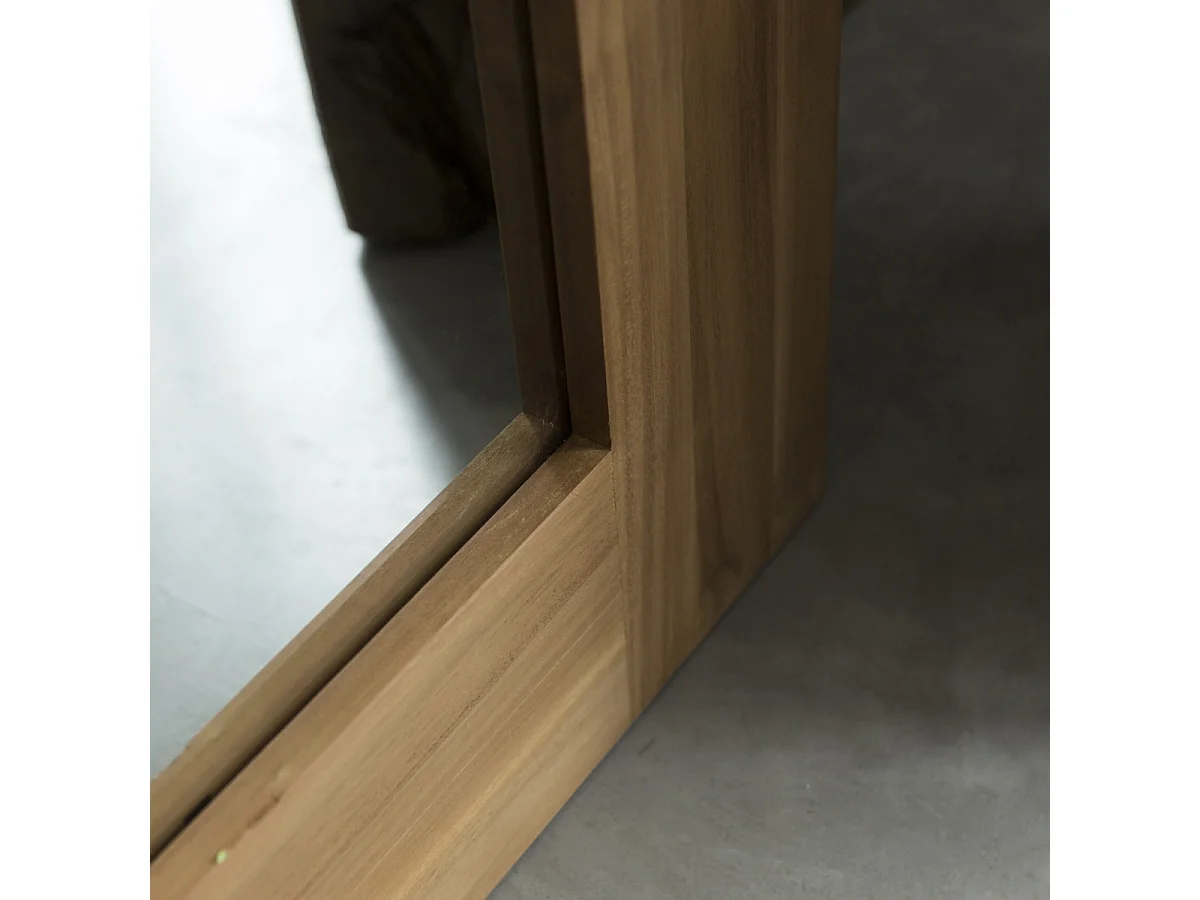 Spiegel Teak Rechteckig 200x90 Spiegel Wandspiegel Holzrahmen Teakholz neu