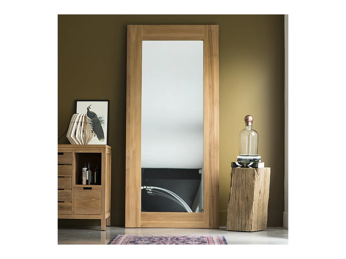 Miroir en bois de Teck Square 200x90