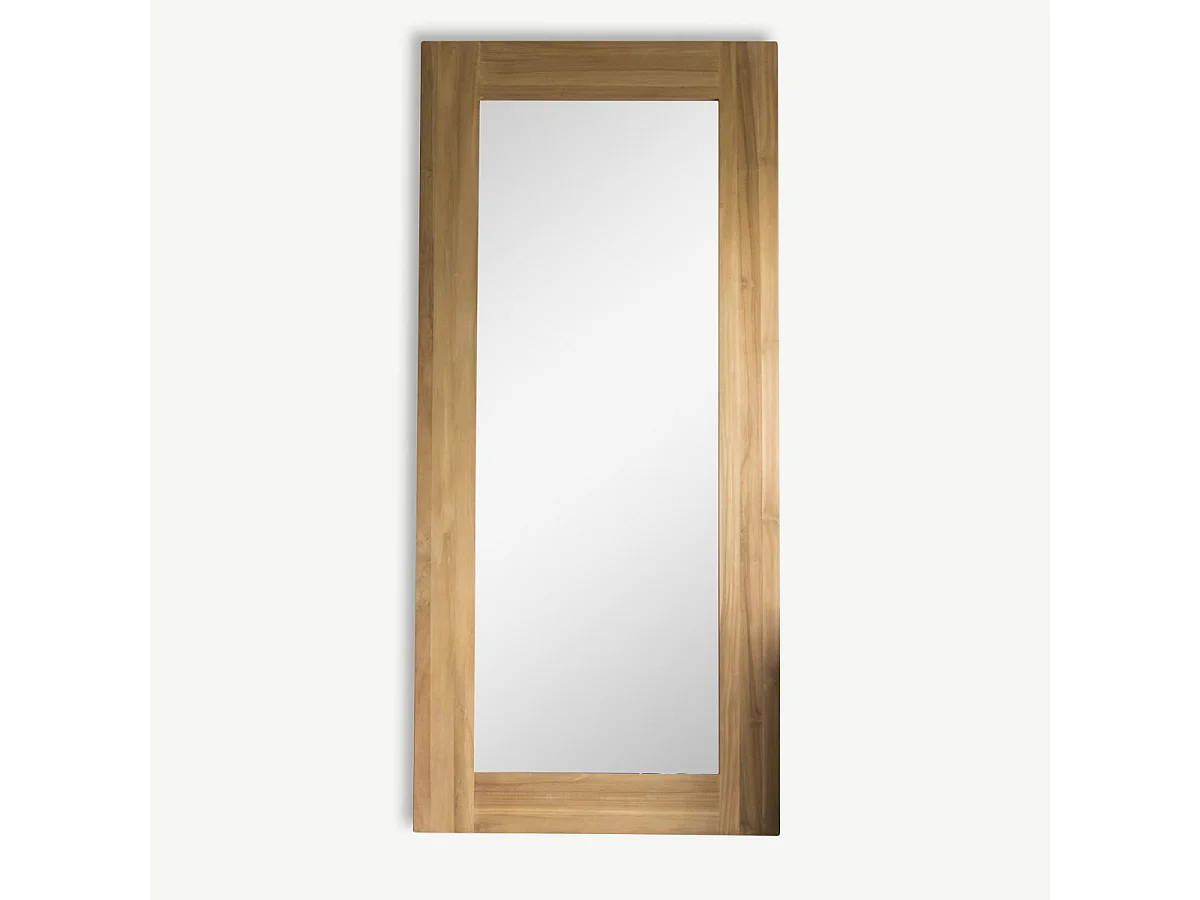 Specchio teak tek teck massello legno 200x90 decorazione complemento bagno