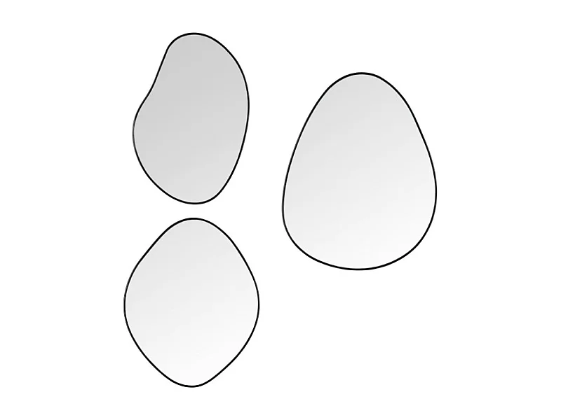 Lot de 3 miroirs Viola, design organique