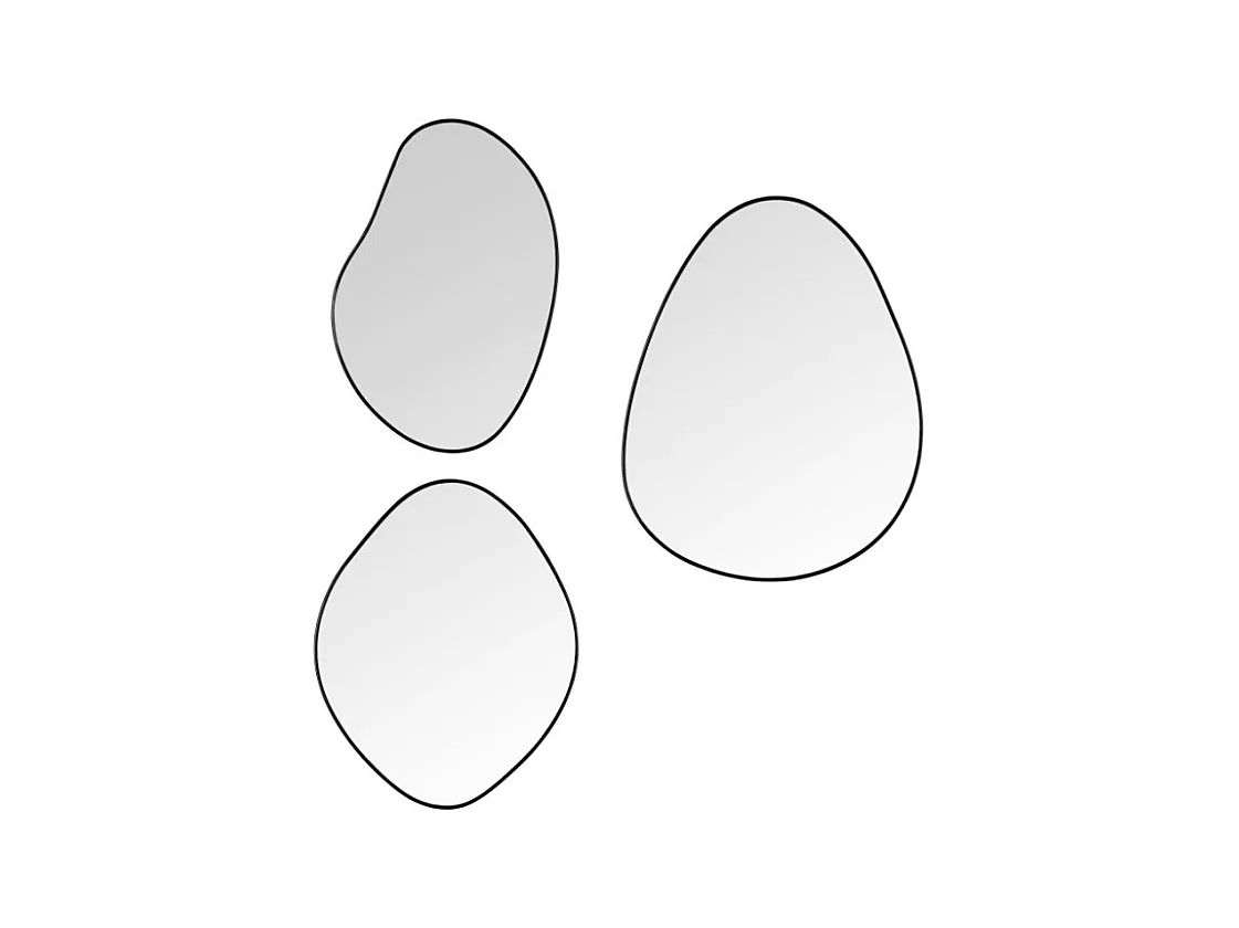 Lot de 3 miroirs Viola, design organique