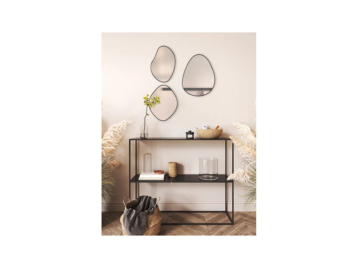 Lot de 3 miroirs Viola, design organique