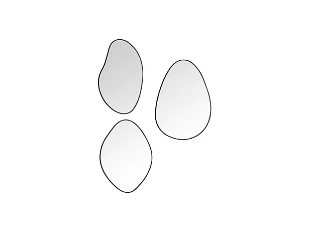 Lot de 3 miroirs Viola, design organique
