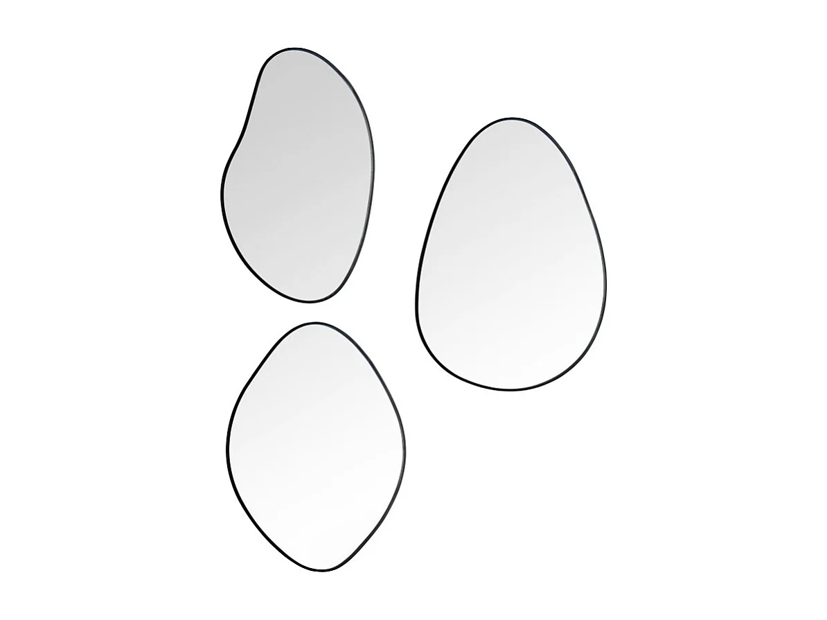 Lot de 3 miroirs Viola, design organique