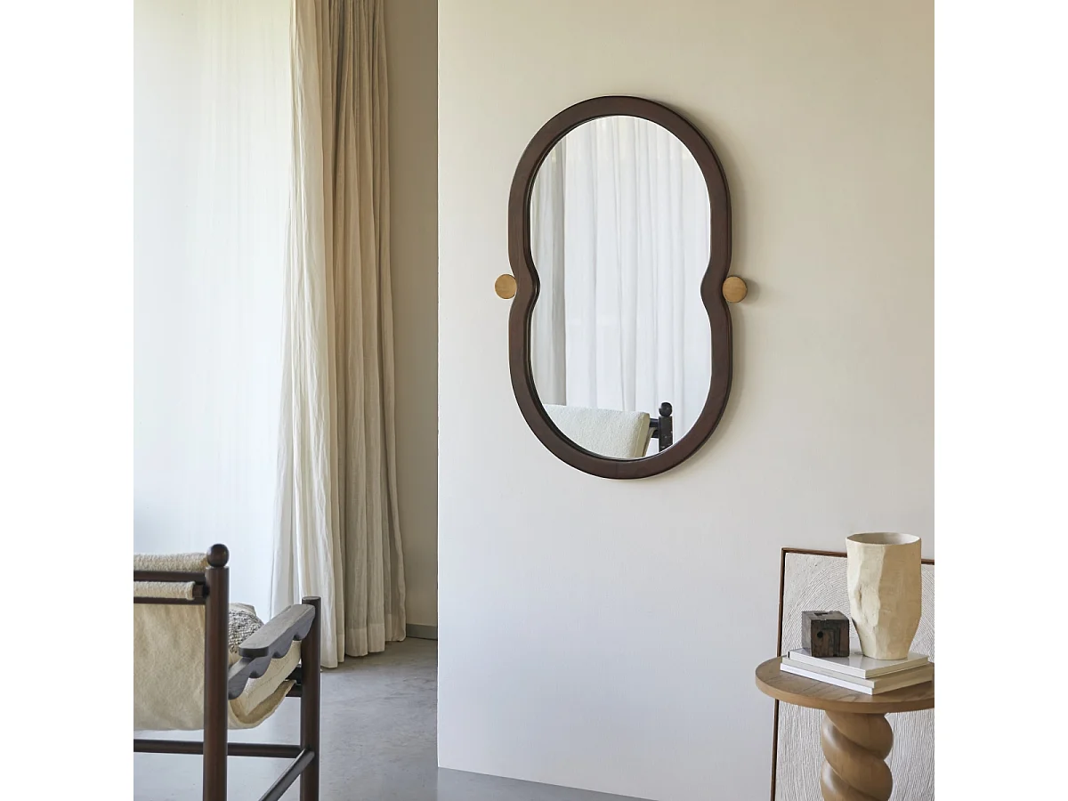 Miroir en bois de mindi 105x65 cm Agate