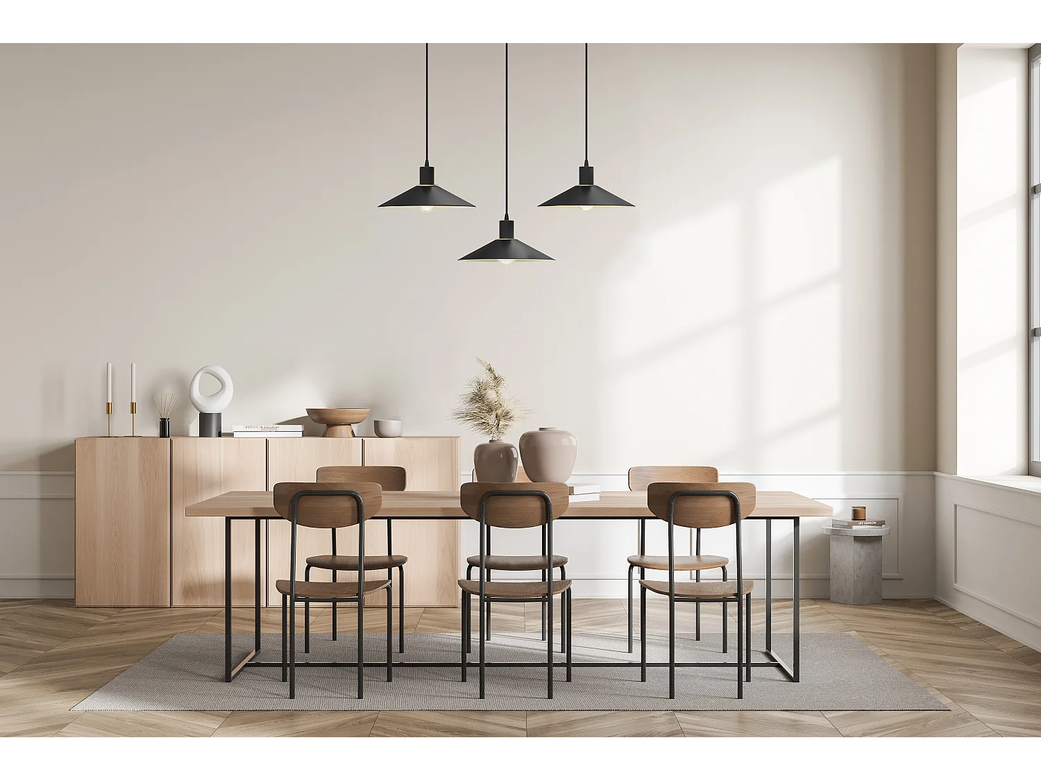 Suspension en ligne 3 lampes ZINGA S3