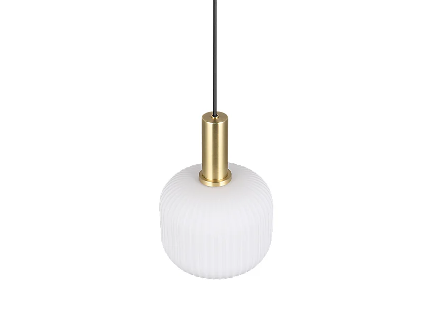 Lampada a sospensione, metallo, ottone satinato, 20x150x20 cm, Diva