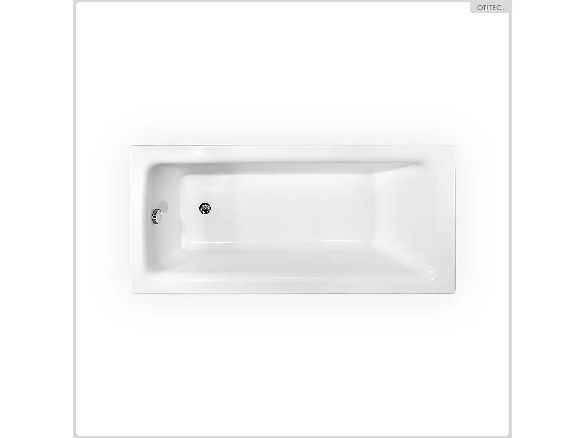 Baignoire rectangulaire - 170 x 75 cm - avec Habillage - Pieds - Vidage Chrome - TALIA SLIM