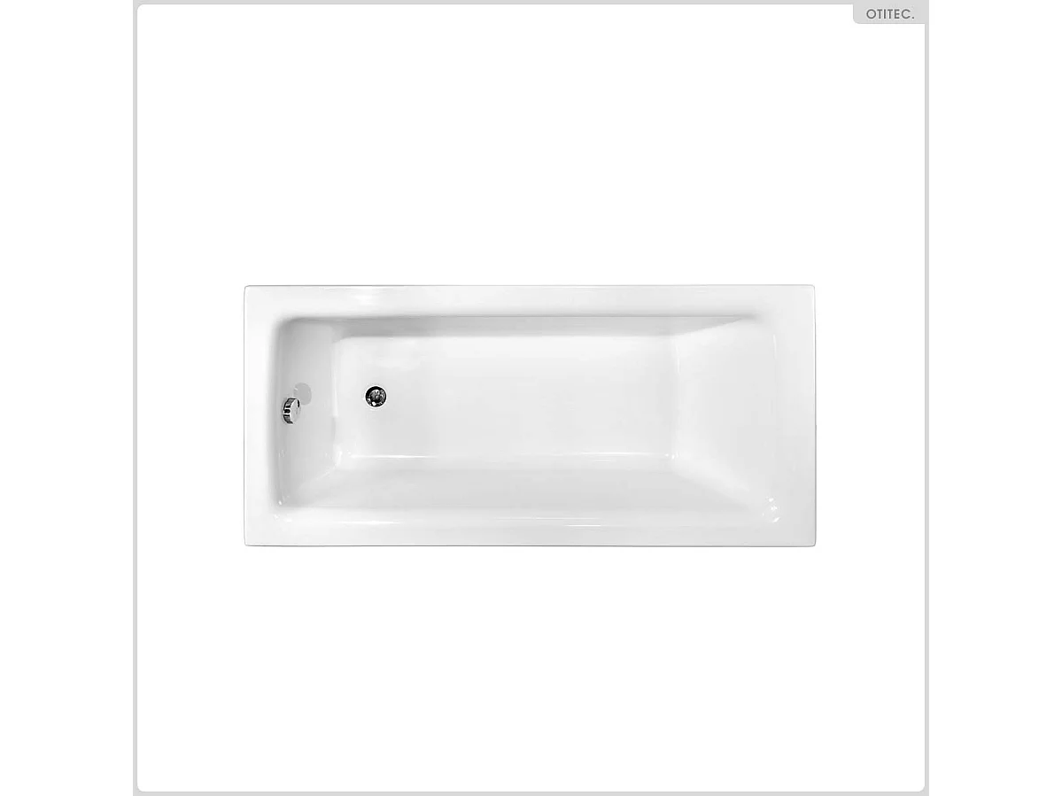 Baignoire rectangulaire - 140 x 70 cm - avec Habillage - Pieds - Vidage Chrome - TALIA