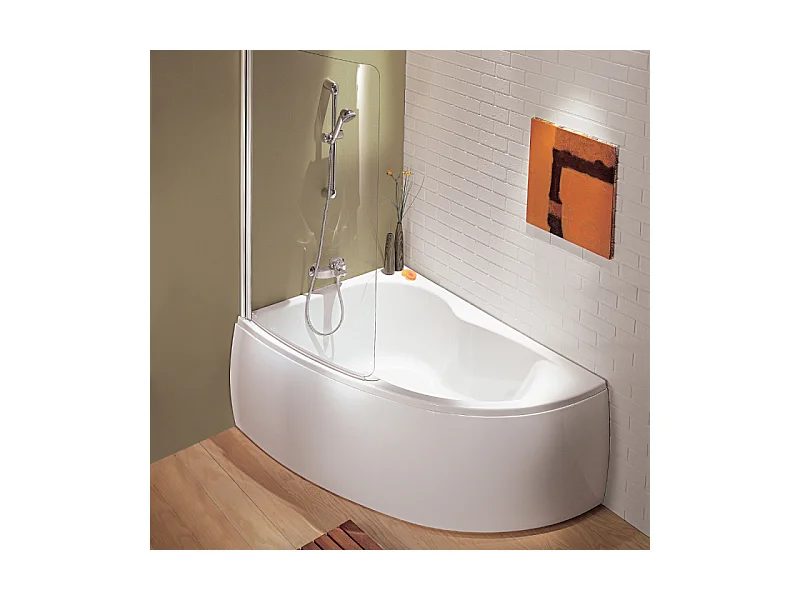 Pack baignoire d'angle 150 x 100 cm JACOB DELAFON Micromega Duo version gauche  + tablier de baignoire