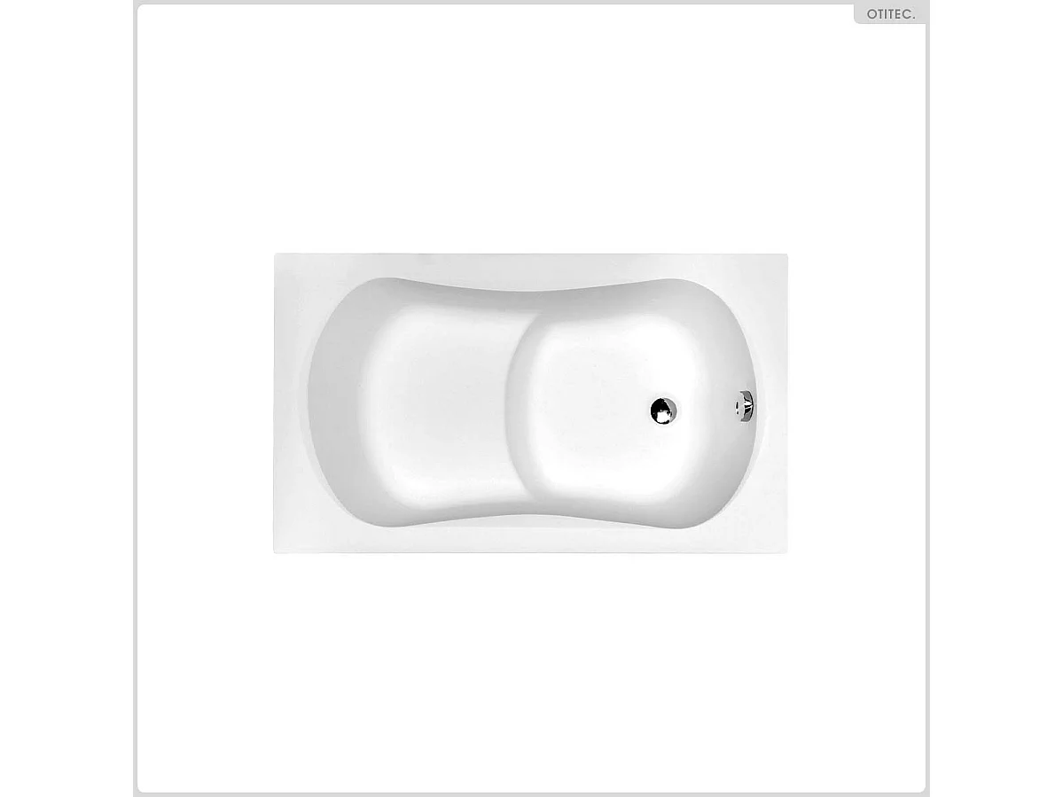 Baignoire rectangulaire - 120 x 70 cm - avec Habillage - Pieds - Poignées - Vidage Chrome - ARIA REHAB