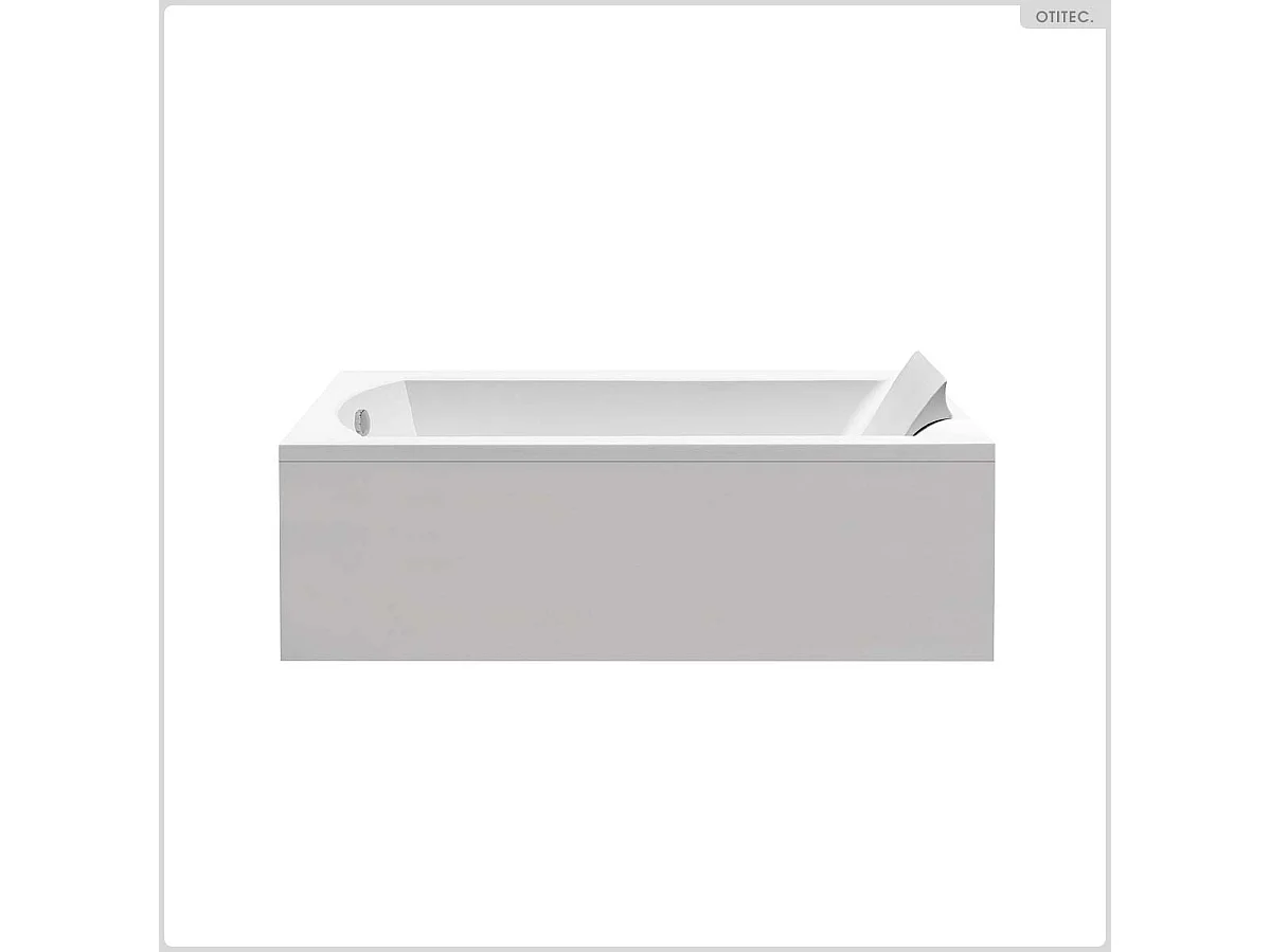 Baignoire rectangulaire - 170 x 70 cm - avec Tablier - Pieds - Vidage Chrome - SHEA
