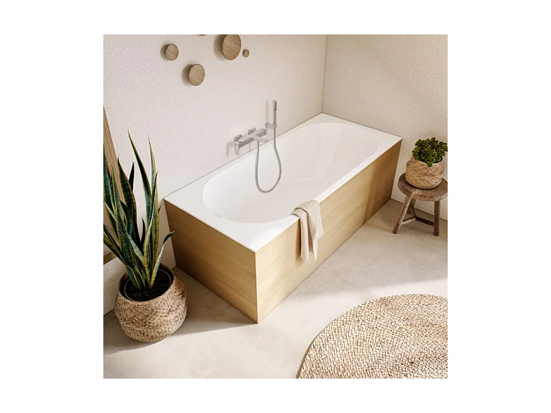 Baignoire droite 180 X 80 VILLEROY & BOCH Oberon 2.0 blanc mat