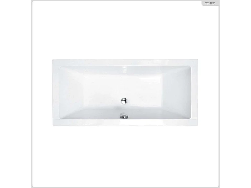 Baignoire rectangulaire - 190 x 90 cm - avec Tablier - Pieds - Vidage Chrome - QUADRO