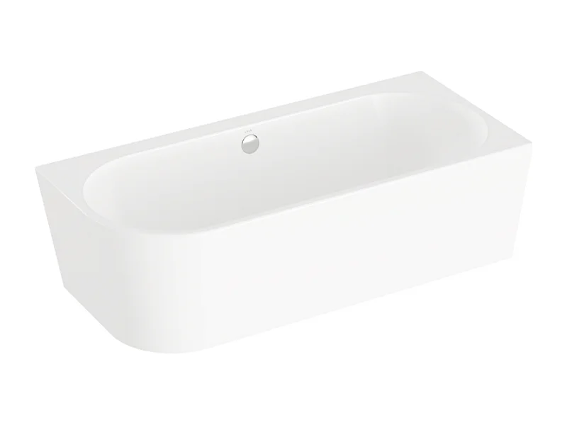 Baignoire murale angle à droite VITRA Geo 180x80 + pieds + siphon standard
