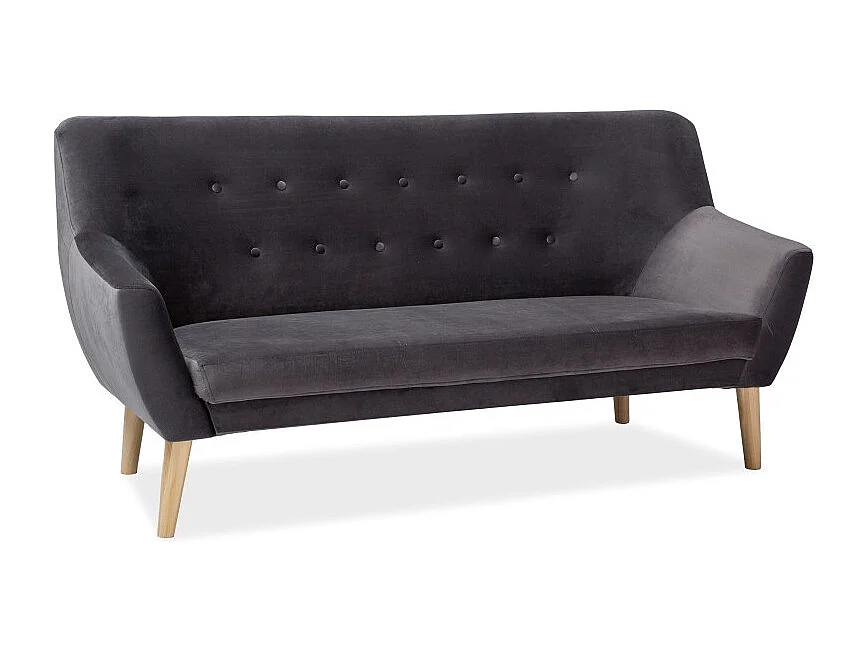 Sofa NORDIC 3 VELVET szara