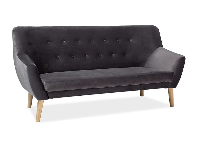 Sofa NORDIC 3 VELVET szara