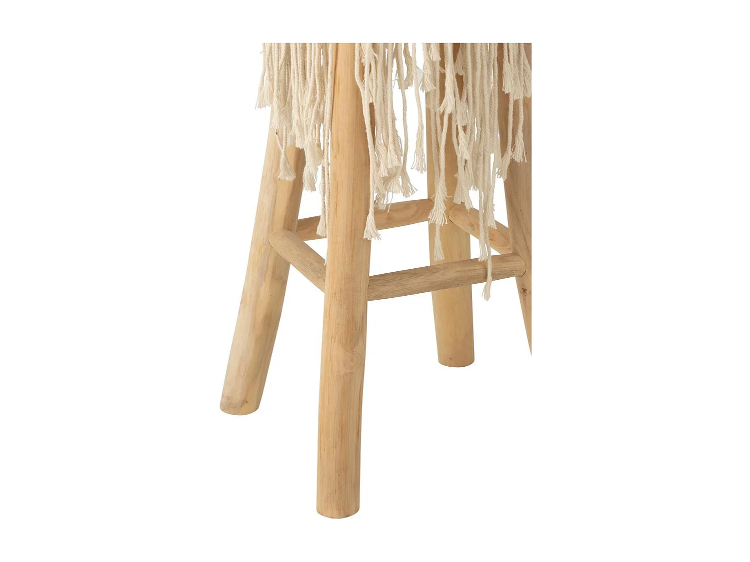 Tabouret de Bar Macramé "Pure Nature" 85cm Naturel