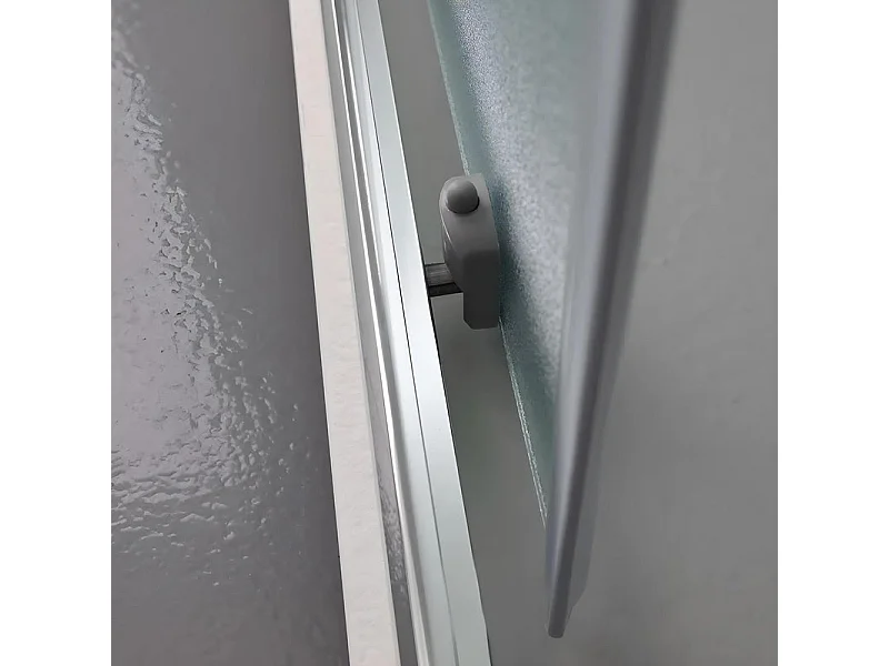 Kabina prysznicowa kwadratowa z drzwiami przesuwnymi "Genova Two" ze szkła hartowanego nieprzezroczystego cm 80x80 185h