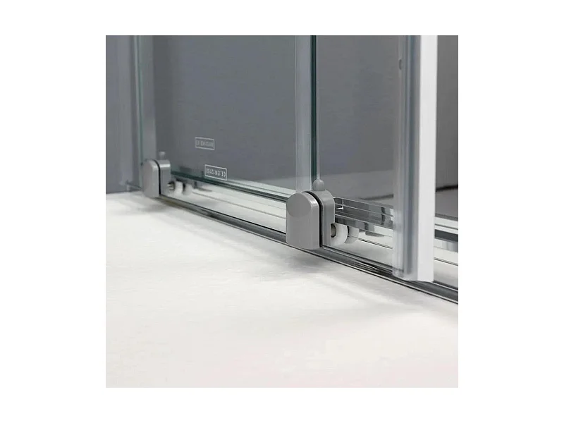 Kabina prysznicowa kwadratowa z drzwiami przesuwnymi "Genova Two" ze szkła hartowanego błyszczącego cm 80x80 185h