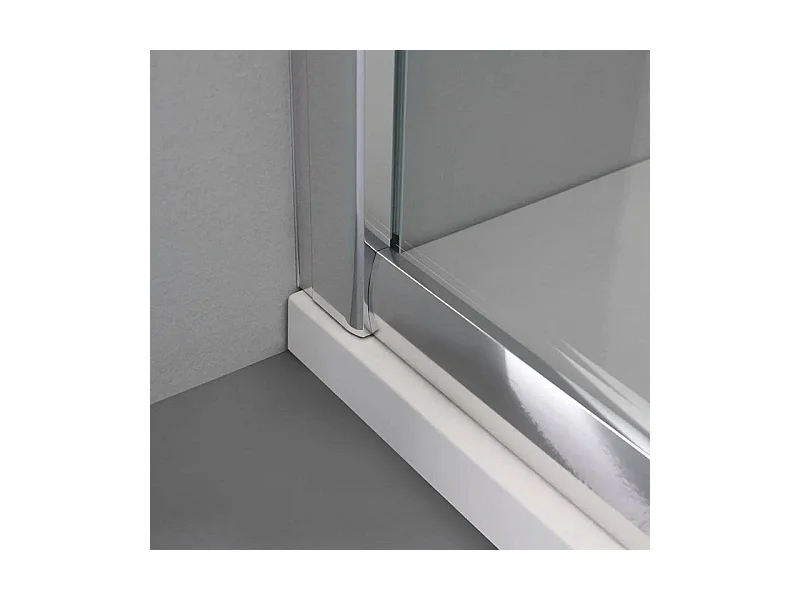 Kabina prysznicowa kwadratowa z drzwiami przesuwnymi "Genova Two" ze szkła hartowanego błyszczącego cm 80x80 185h