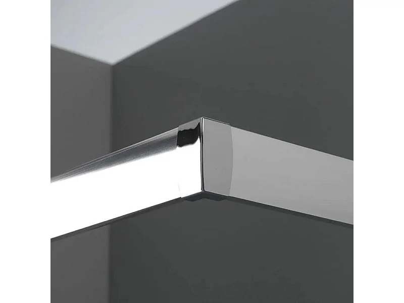 Vierkante douchebox met schuifdeuren "Genova Two" in glanzend gehard glas CM 80x80 185H