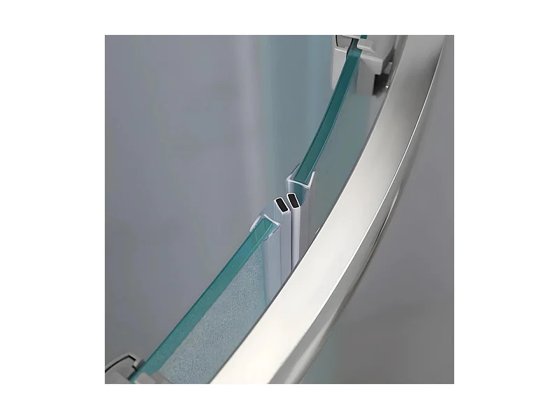 Kabina prysznicowa półokrągła "Genova" z 2 drzwiami przesuwnymi ze szkła hartowanego nieprzezroczystego cm 90x90 185h