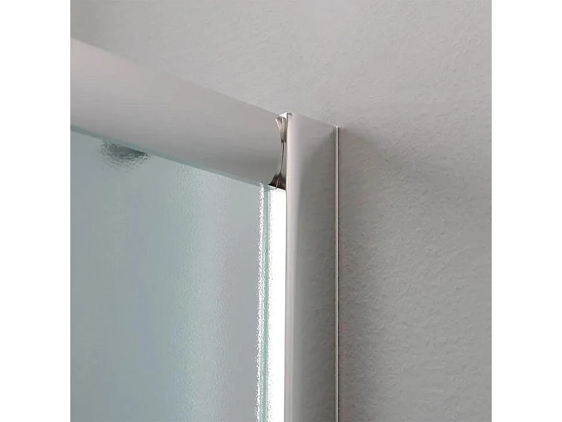 Cabine de douche semi-circulaire « Genova » avec 2 portes coulissantes en verre trempé opaque cm 90x90 185h