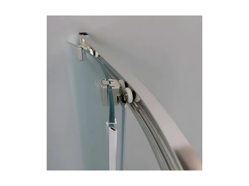 Półokrągłe pudełko na dokumenty „Genova” z 2 ante scorrevoli z nieprzezroczystego szkła umiarkowanego cm 80x80 185h