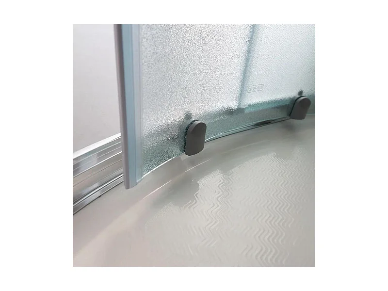 Półokrągłe pudełko na dokumenty „Genova” z 2 ante scorrevoli z nieprzezroczystego szkła umiarkowanego cm 80x80 185h