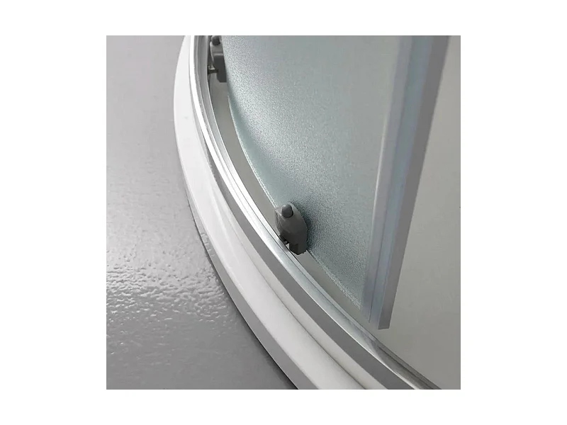 Półokrągłe pudełko na dokumenty „Genova” z 2 ante scorrevoli z nieprzezroczystego szkła umiarkowanego cm 80x80 185h