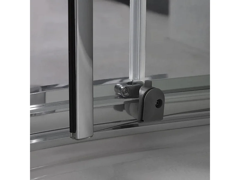 Box doccia semicircolare con ante scorrevoli "Ferrara Two" in vetro temperato cm 80x80 195h