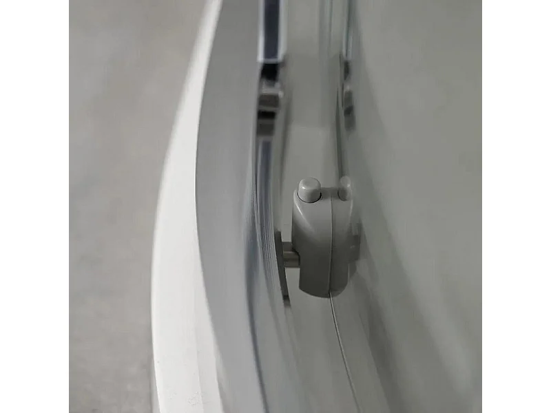 Box doccia semicircolare con ante scorrevoli "Ferrara Two" in vetro temperato cm 80x80 195h