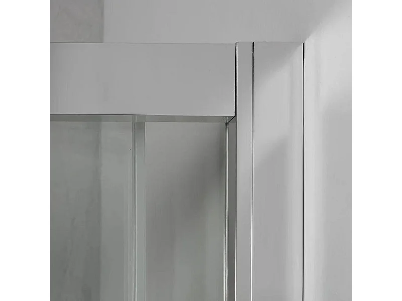 Box doccia semicircolare con ante scorrevoli "Ferrara Two" in vetro temperato cm 80x80 195h