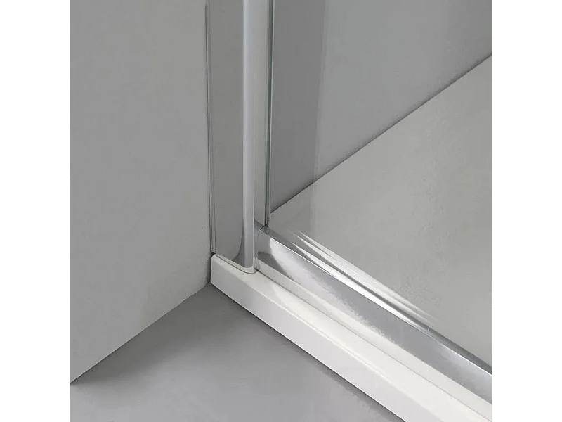 Kabina prysznicowa półokrągła "Genova" z 2 drzwiami przesuwnymi ze szkła hartowanego błyszczącego cm 80x80 185h