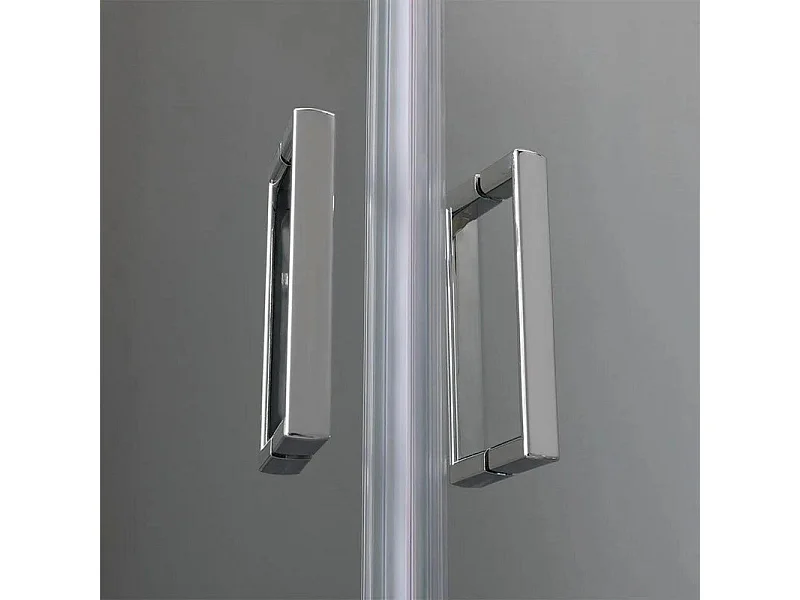 Kabina prysznicowa półokrągła "Genova" z 2 drzwiami przesuwnymi ze szkła hartowanego błyszczącego cm 80x80 185h