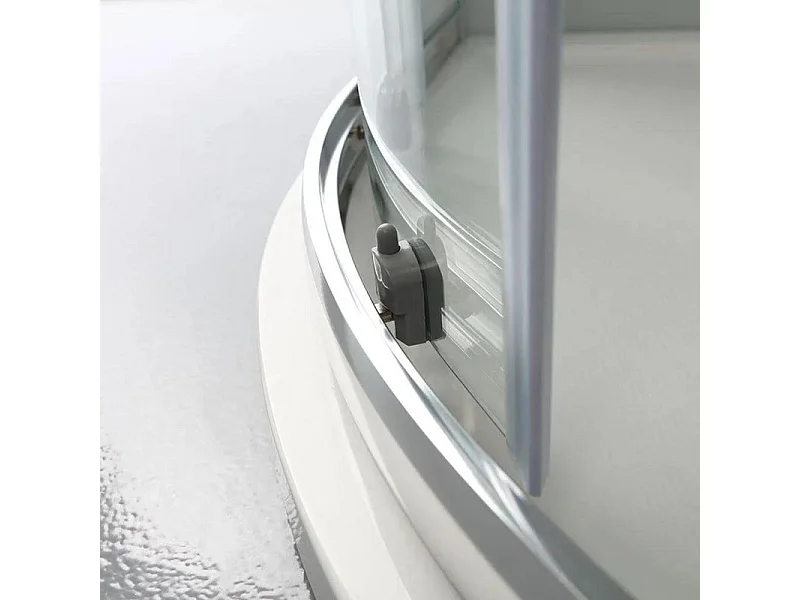 Kabina prysznicowa półokrągła "Genova" z 2 drzwiami przesuwnymi ze szkła hartowanego błyszczącego cm 80x80 185h