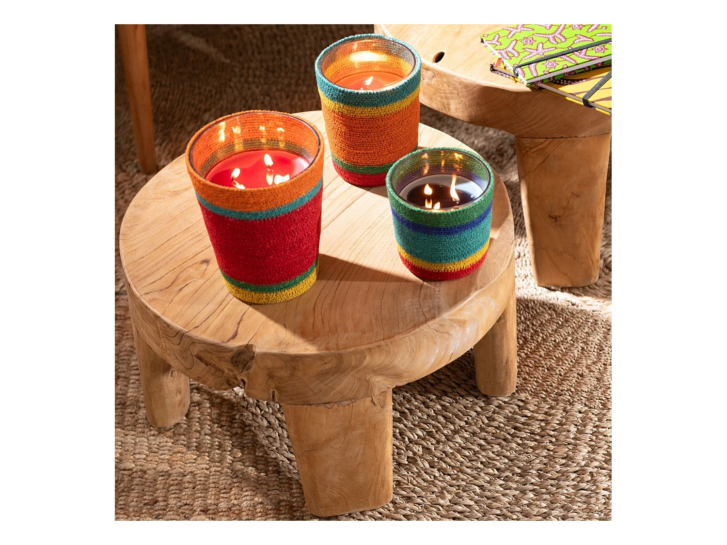 Lot de 2 Tables Basses "Tek" 50cm Naturel