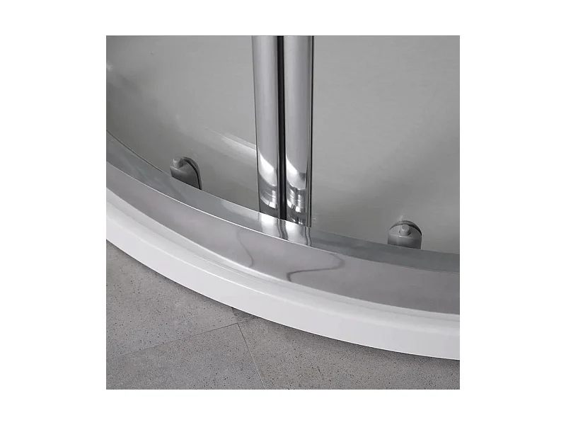 Box doccia semicircolare con ante scorrevoli "Ferrara Two" in vetro temperato cm 90x90 195h