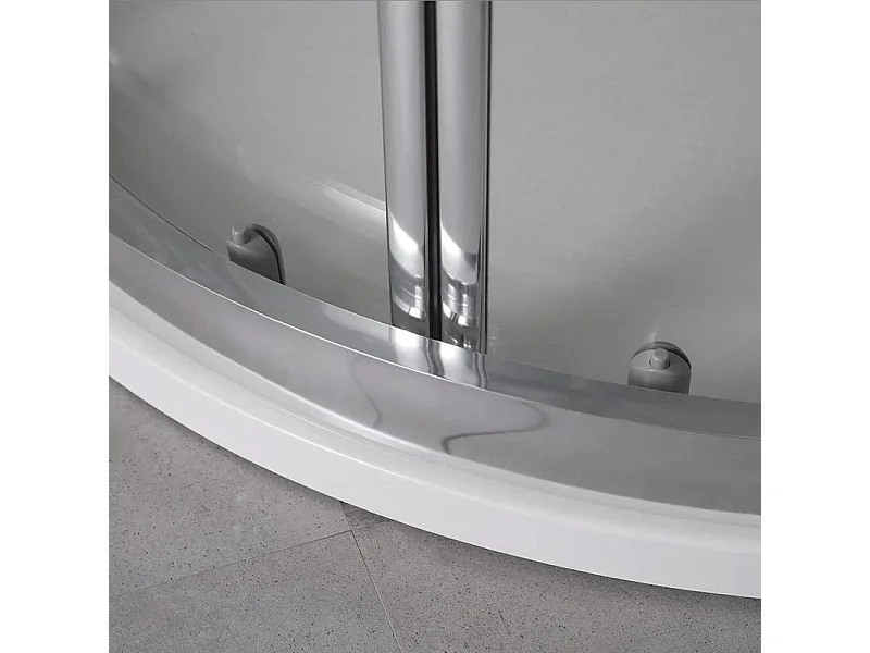 Cabine de duche semicircular com portas de correr "Ferrara Two" em vidro temperado cm 90x90 195h