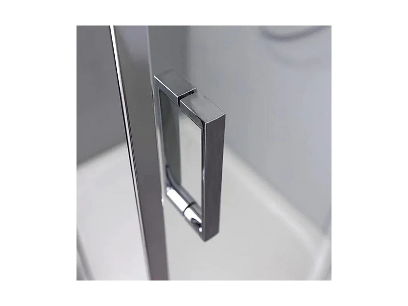 Nowoczesna kabina prysznicowa z płaskim profilem "Ferrara Two" ze szkła hartowanego i aluminium cm 70x120 195h