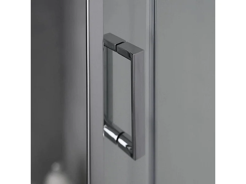 Nowoczesna kabina prysznicowa z płaskim profilem "Ferrara Two" ze szkła hartowanego i aluminium cm 70x120 195h