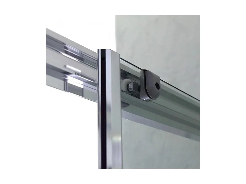 Cabine de douche d'angle à 2 portes coulissantes "Ferrara Two" en verre transparent cm 80x80 195h