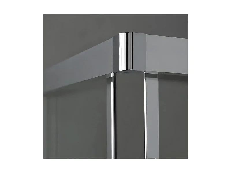 Cabine de douche d'angle à 2 portes coulissantes "Ferrara Two" en verre transparent cm 80x80 195h