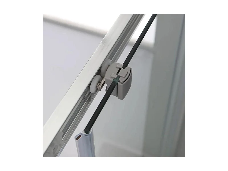 Kabina prysznicowa kwadratowa z drzwiami przesuwnymi "Genova Two" ze szkła hartowanego błyszczącego cm 70x70 185h