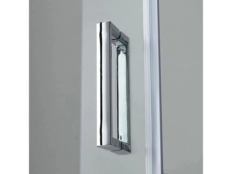 Vierkante douchecabine met schuifdeuren "Genova Two" in glanzend gehard glas cm 70x70 185h