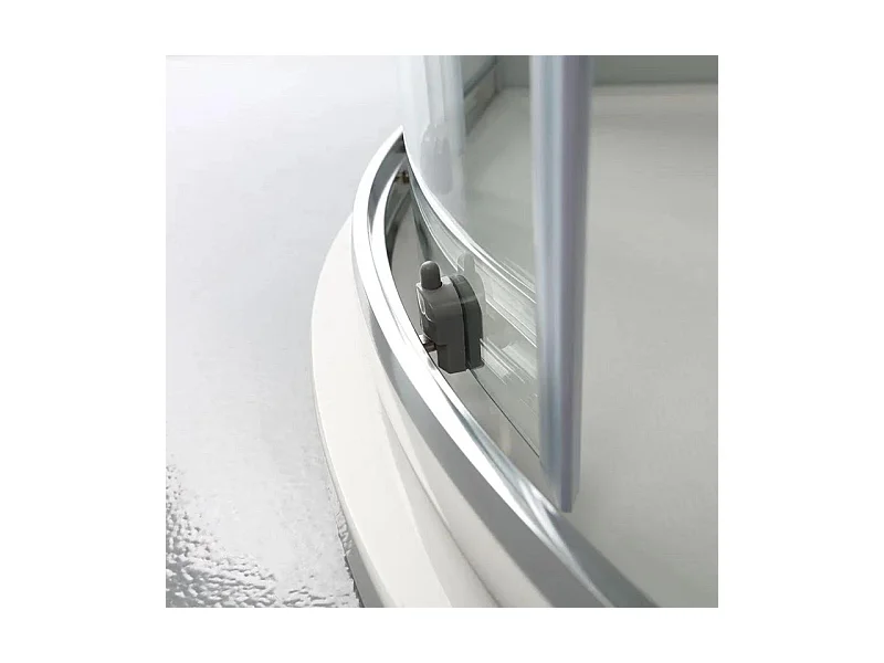 Boîte doccia semi-circulaire "Genova" avec 2 ante scorrevoli en vert temperato lucide cm 90x90 185h