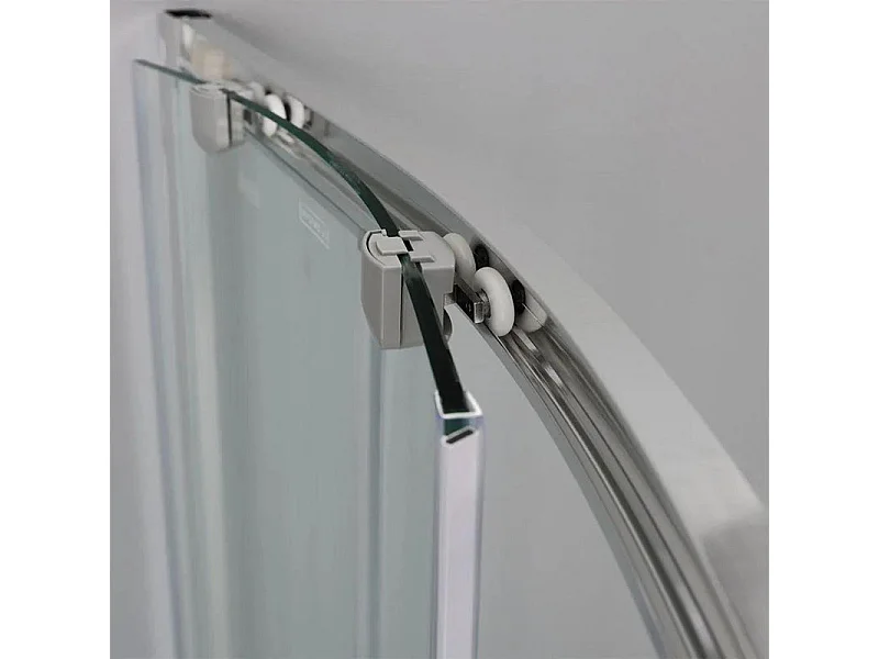 Boîte doccia semi-circulaire "Genova" avec 2 ante scorrevoli en vert temperato lucide cm 90x90 185h